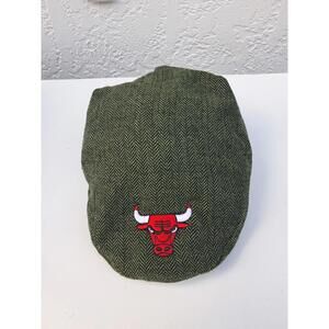 Chicago Bulls Newsboy Cap Irish Newsie Cabbie Green Herringbone Bud Light Promo